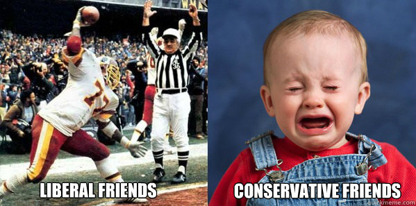 conservative friends liberal friends - Today on Facebook