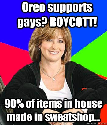 oreo supports gays boycott 90 of items in house made in s - Sheltering Suburban Mom