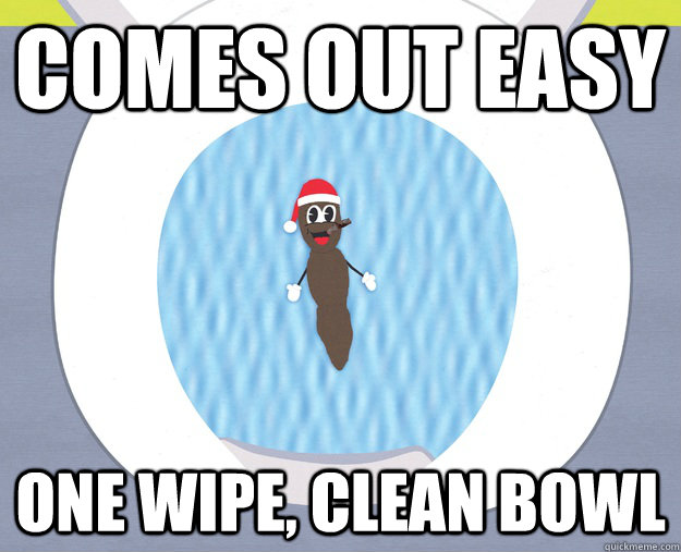 comes out easy one wipe clean bowl - Good Guy Poop