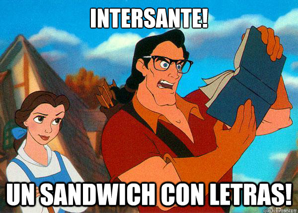 intersante un sandwich con letras - Hipster Gaston