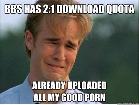 bbs has 21 download quota already uploaded all my good por - 1990s Problems