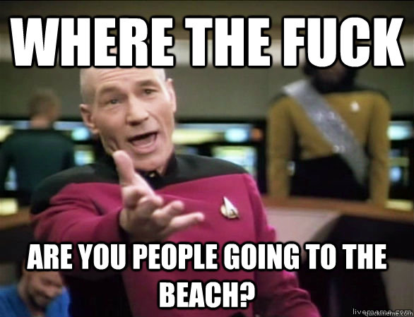 where the fuck are you people going to the beach - Annoyed Picard HD