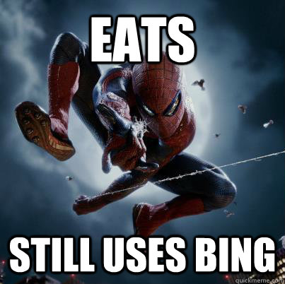 eats still uses bing - The Amazing Spider-man Bing