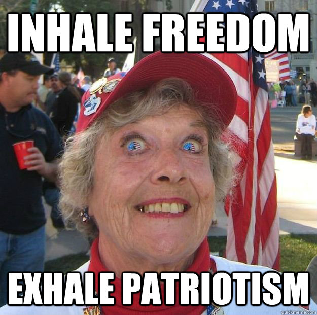 inhale freedom exhale patriotism - Freedom Granny