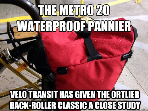 the metro 20 waterproof pannier velo transit has given the o - Velo Transit Metro 20 Pannier