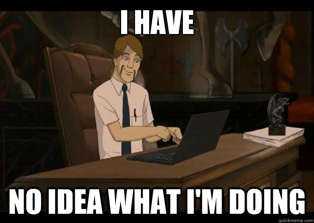 i have no idea what im doing -