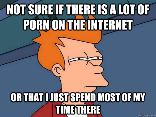 not sure if there is a lot of porn on the internet or that i - Futurama Fry