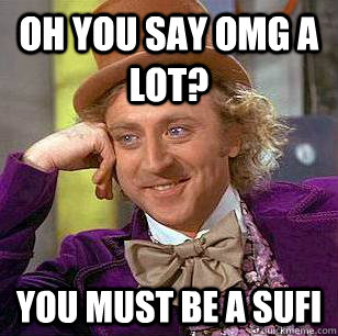 oh you say omg a lot you must be a sufi - Condescending Wonka
