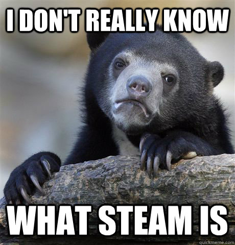 i dont really know what steam is - Confession Bear