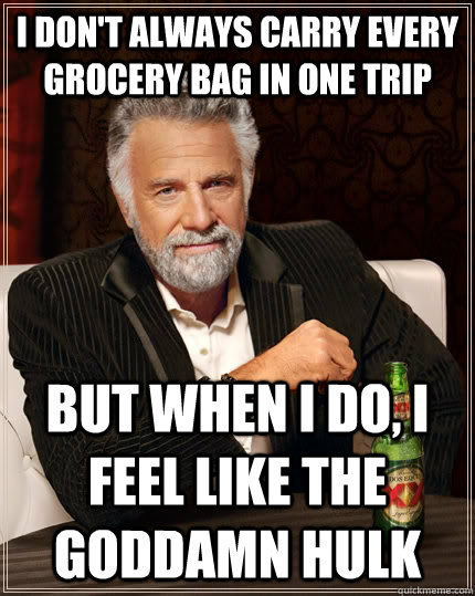 i dont always carry every grocery bag in one trip but when - The Most Interesting Man In The World