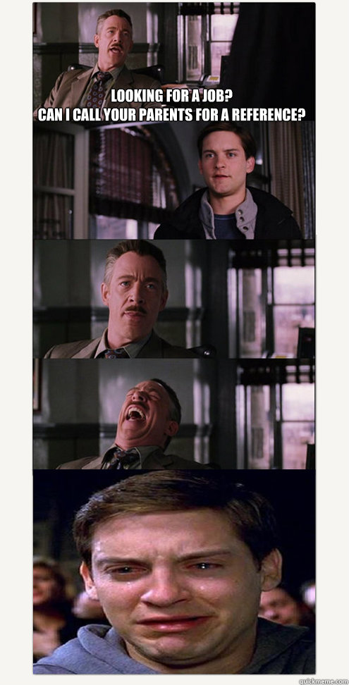 looking for a job can i call your parents for a reference - Rand Paul endorses Mitt Romney. What does Spiderman think