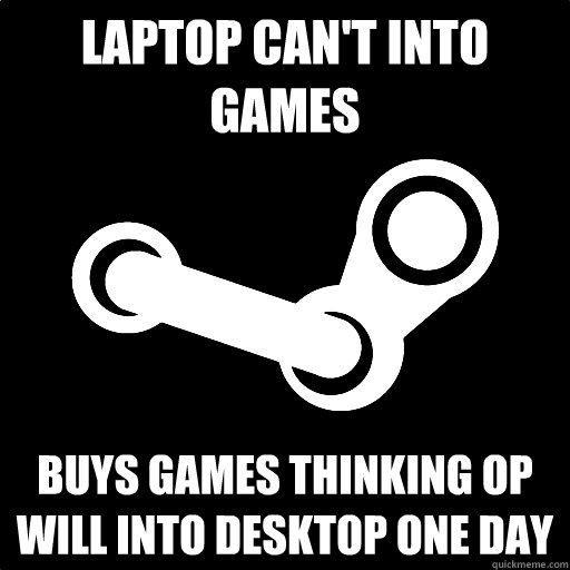 laptop cant into games buys games thinking op will into des - Fottuto Steam