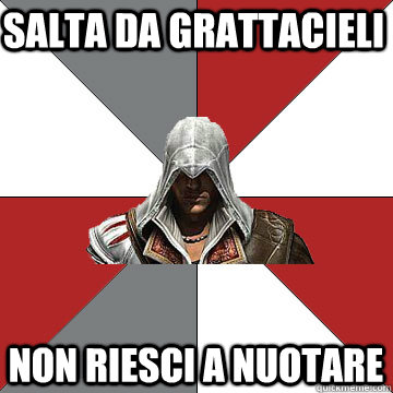 salta da grattacieli non riesci a nuotare - Counterintuative Assassin