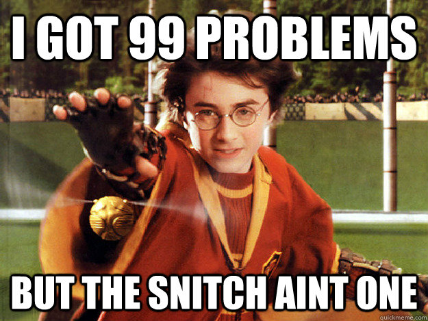 i got 99 problems but the snitch aint one -