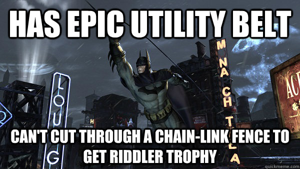 has epic utility belt cant cut through a chainlink fence t -