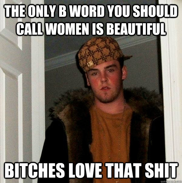 the only b word you should call women is beautiful bitches - Scumbag Steve