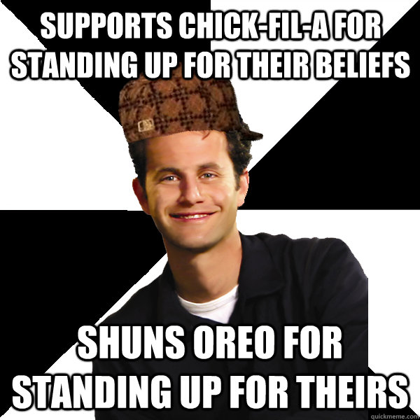 supports chickfila for standing up for their beliefs shuns - Scumbag Christian