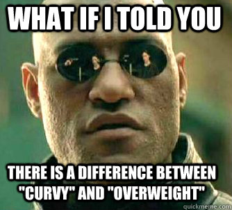 what if i told you there is a difference between curvy and - Matrix Morpheus