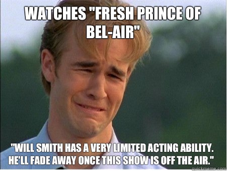 Watches fresh prince of belair Will Smith has a very limited - 1990s Problems