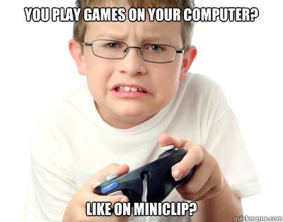 you play games on your computer like on miniclip - Young Video Gamer