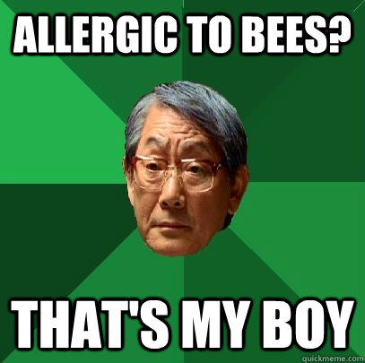 allergic to bees thats my boy - High Expectations Asian Father