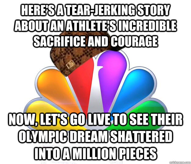 heres a tearjerking story about an athletes incredible sa - Scumbag NBC nbcfail
