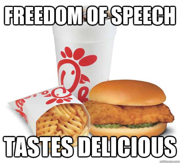 freedom of speech tastes delicious -