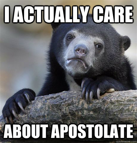 i actually care about apostolate - Confession Bear