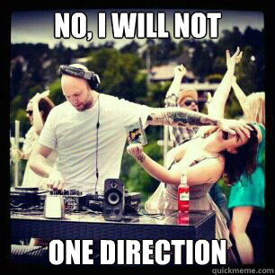 no i will not one direction - call me maybe