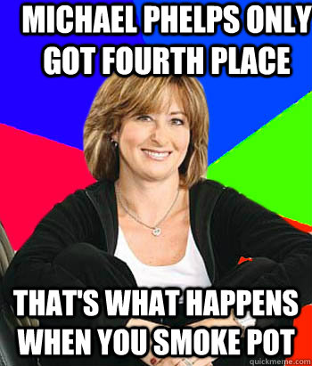 michael phelps only got fourth place thats what happens whe - Sheltering Suburban Mom