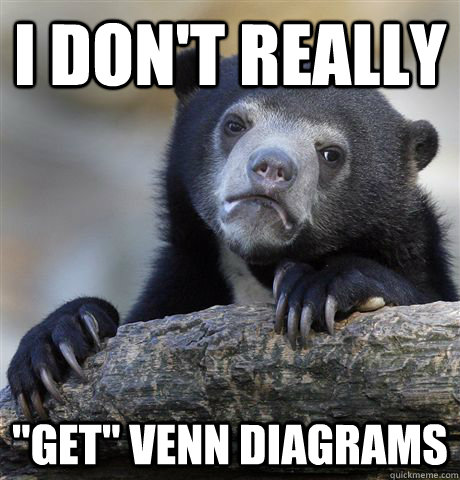 i dont really get venn diagrams - Confession Bear