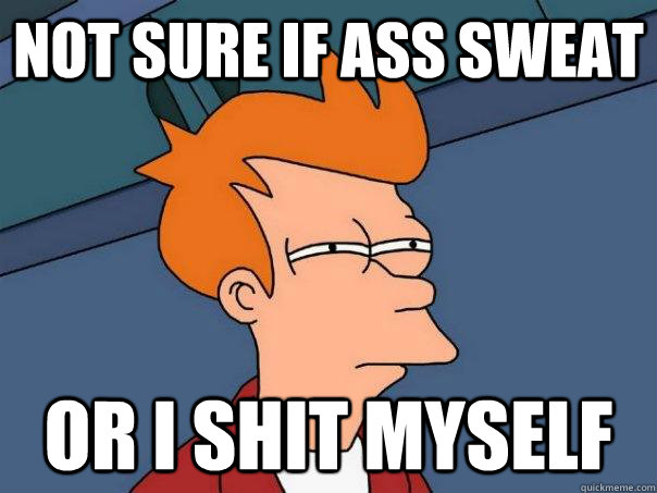 not sure if ass sweat or i shit myself - Futurama Fry