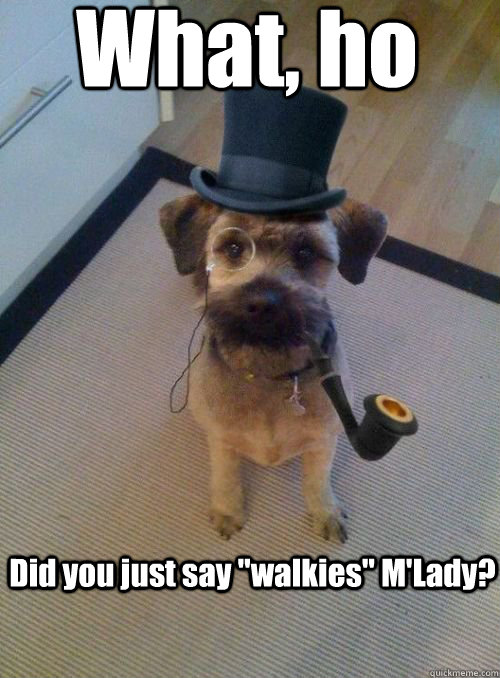 did you just say walkies mlady what ho - Gentleman Dog