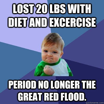 lost 20 lbs with diet and excercise period no longer the gre - Success Kid