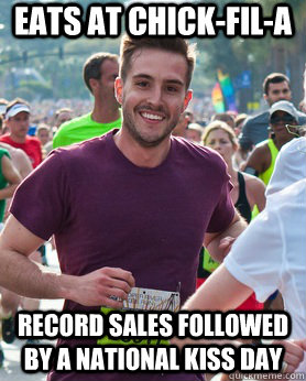 eats at chickfila record sales followed by a national kiss - Ridiculously photogenic guy