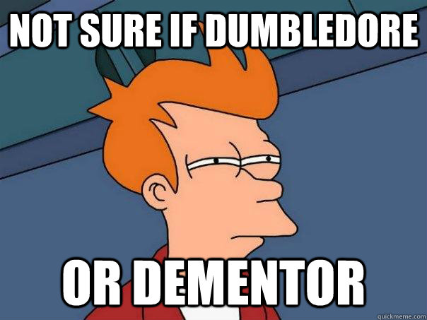 not sure if dumbledore or dementor - Futurama Fry