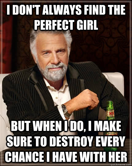 i dont always find the perfect girl but when i do i make s - The Most Interesting Man In The World
