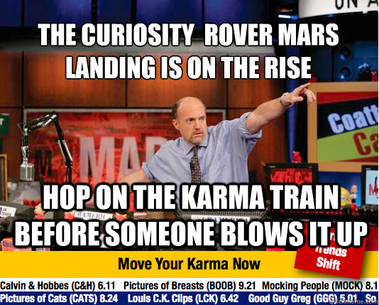 the curiosity rover mars landing is on the rise hop on the - Mad Karma with Jim Cramer