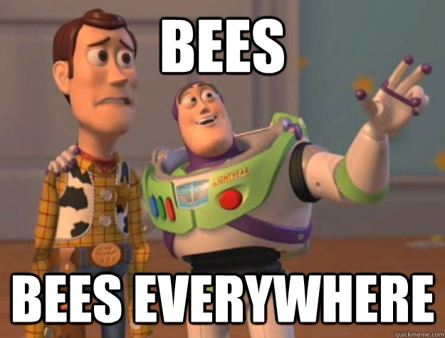 bees bees everywhere - Buzz Lightyear