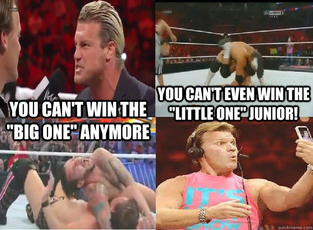 you cant win the big one anymore you cant even win the - dolph lost to riley y2j