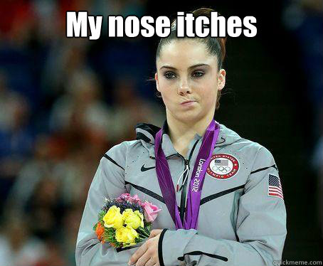 my nose itches - McKayla Maroney is NOT Impressed!