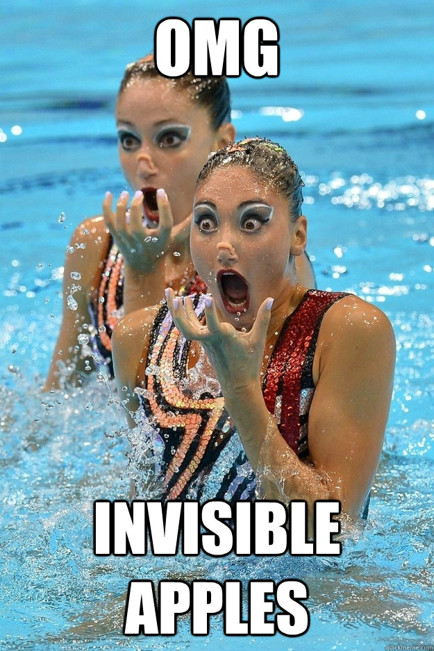 omg invisible apples - Invisible Apples