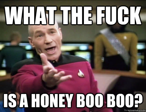 what the fuck is a honey boo boo - Annoyed Picard HD