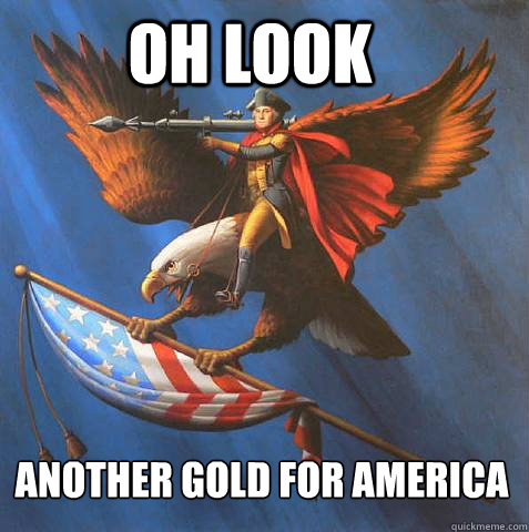 oh look another gold for america -