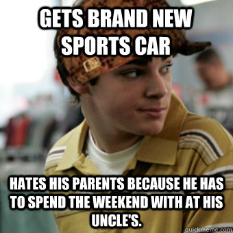 gets brand new sports car hates his parents because he has t - Scumbag Walt Jr.
