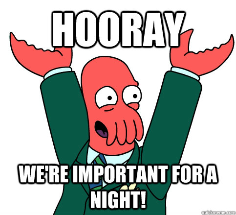 hooray were important for a night - hooray zoidberg on school