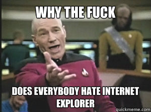 why the fuck does everybody hate internet explorer - Annoyed picard about shitty watercolor and karmanaut