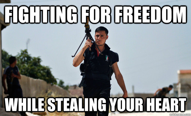 fighting for freedom while stealing your heart - Ridiculously Photogenic Syrian Rebel