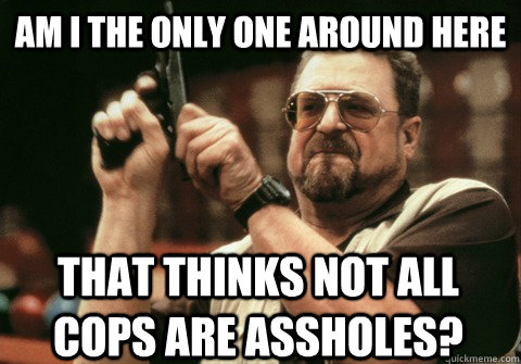 am i the only one around here that thinks not all cops are a - Am I the only one