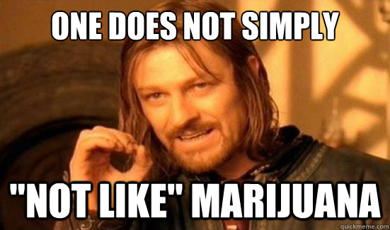 one does not simply not like marijuana - Boromir
